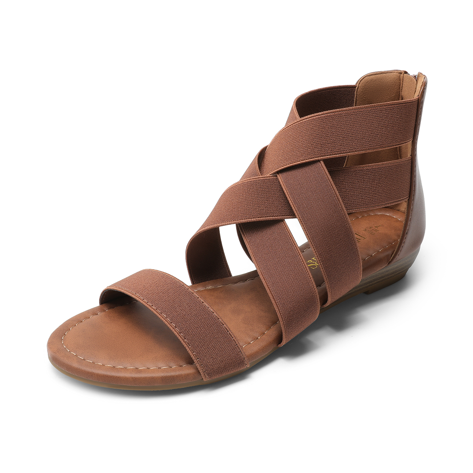 Womens Elastic Cross Flat Sandals Ankle Straps Gladiator Sandals Summer Sandals~