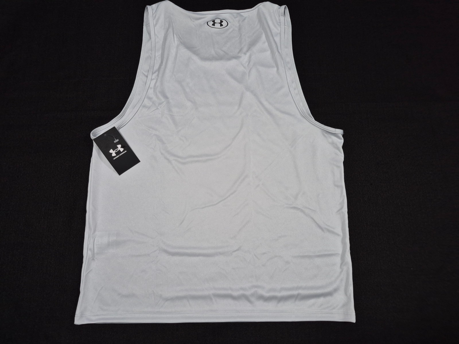 Under Armour Mens Velocity SL Light Gray Tank Heat Gear Loose 1383408-015