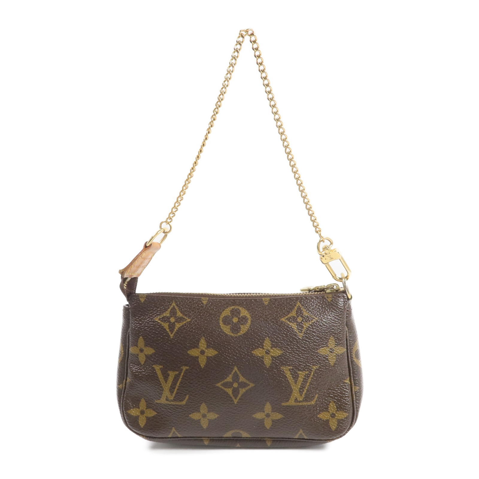 LOUIS VUITTON LV GHW Mini Pochette Accessoires Pouch Handbag M60153 Monogram