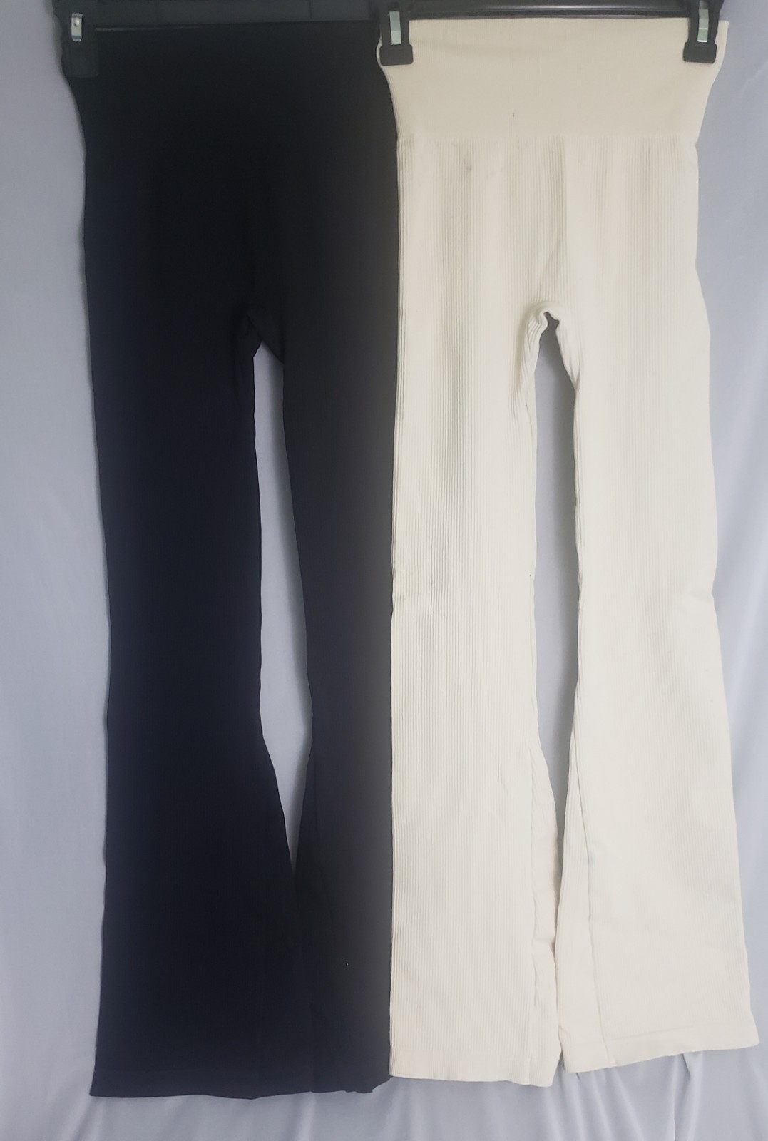2 Pair Leggings High Waist Flare Bottom Tummy Compression Butt Lifting