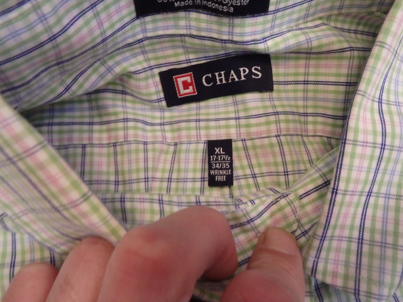 Chaps Mens Shirt XL Button Up Long Sleeve