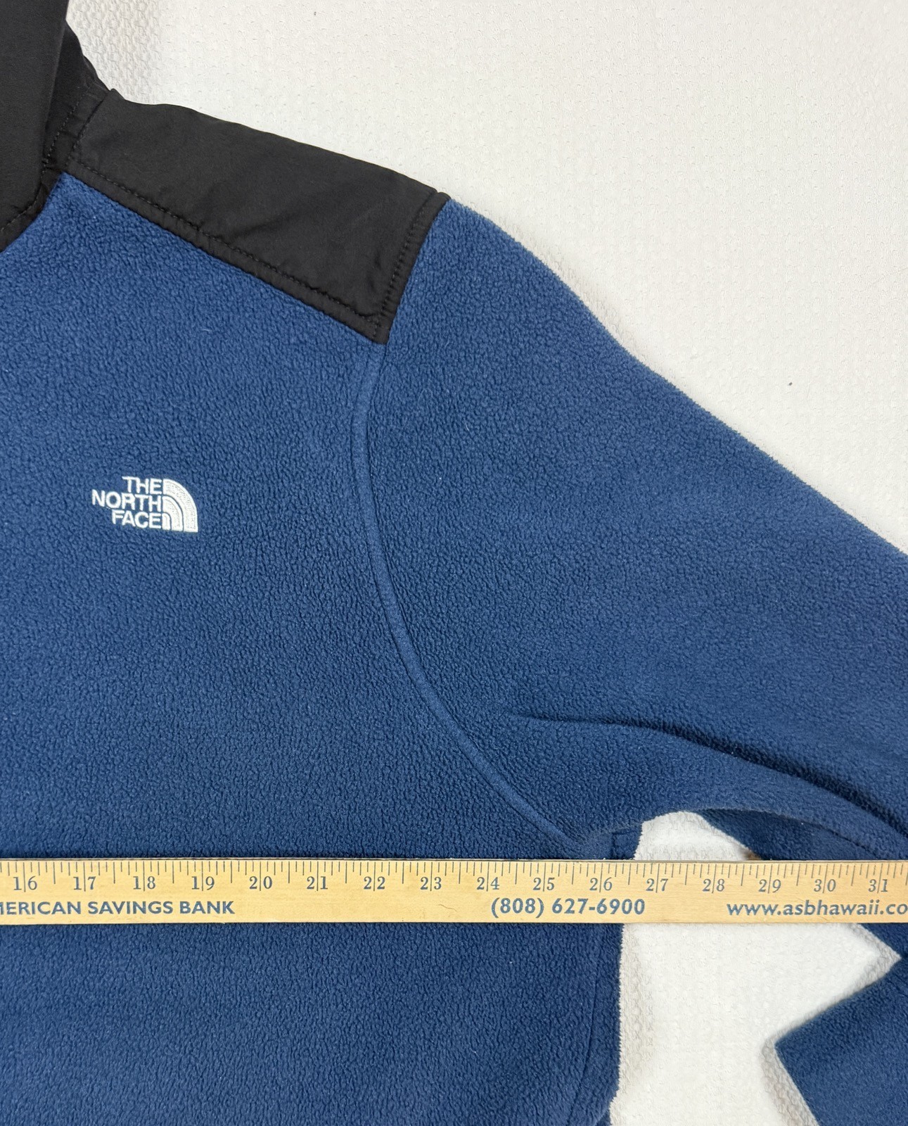The North Face Circular Design Polartec Full Zip Fleece Hoodie 2XL Black Blue