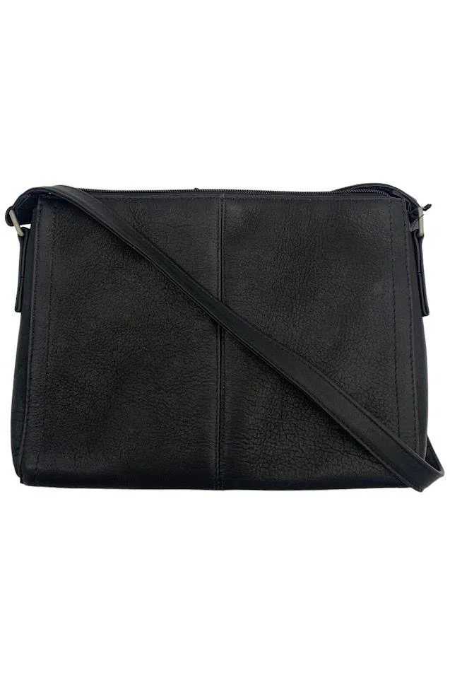 Le Donne Leather Crossbody Finte Black