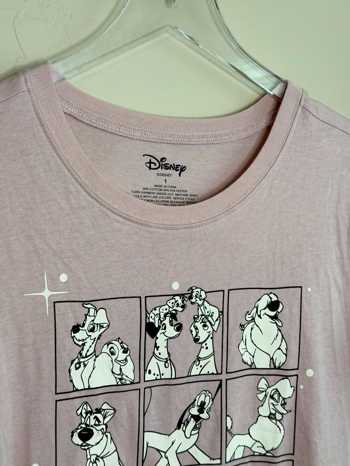 Torrid Pink Crew Neck Disney 101 Dalmations T-Shirt Top NWT 1 1X 14/16