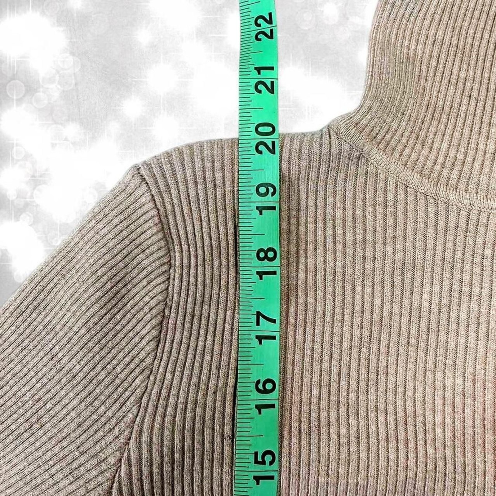 Minimalist Ribbed Beige Style Turtle Neck Long Sleeve Top