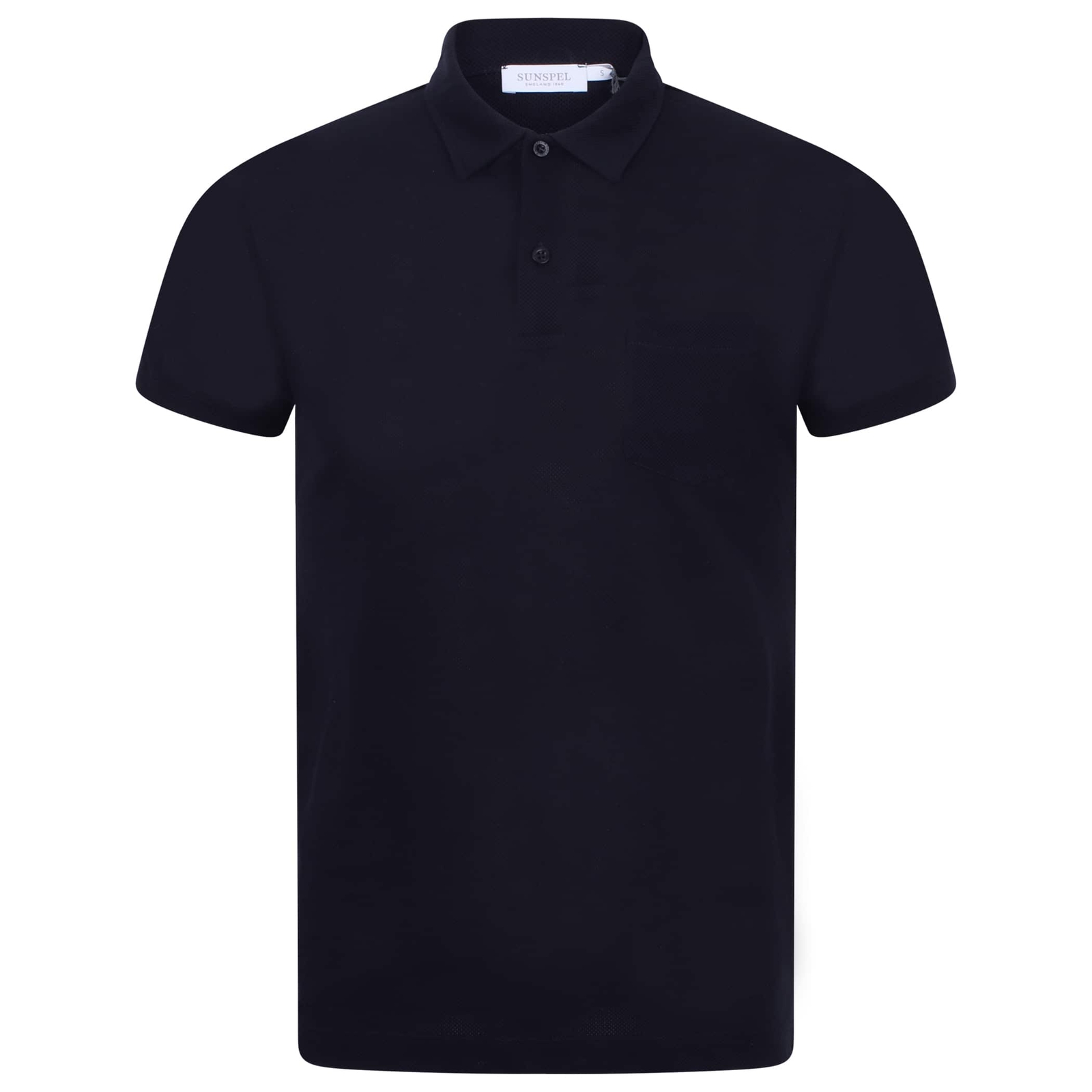 Sunspel Riviera Short Sleeve Polo Shirt | Navy | S, M, L, XL, XXL, 3XL