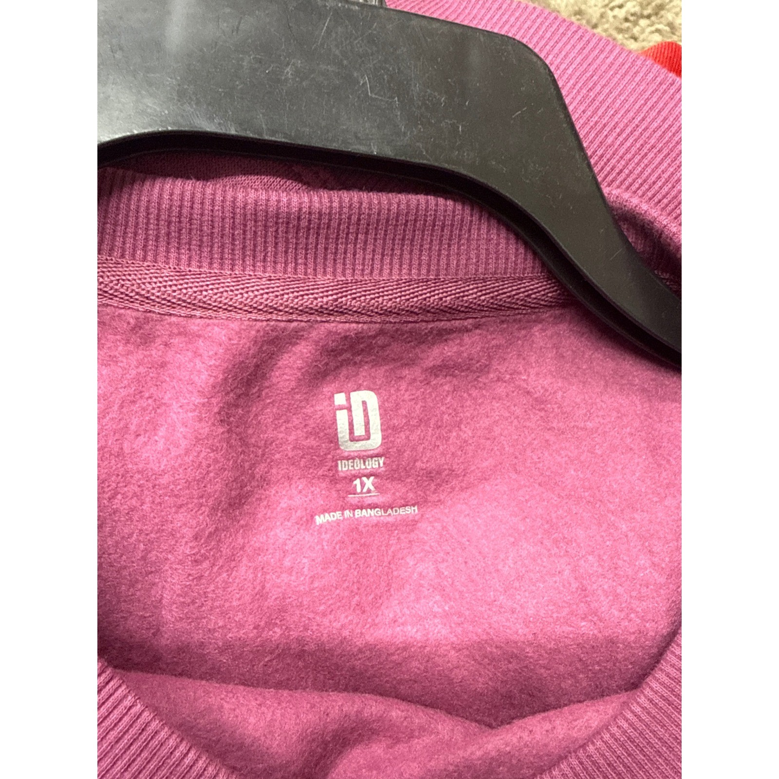 ID Ideology Plus Size Solid Crewneck Sweatshirt Violet Quartz 1X