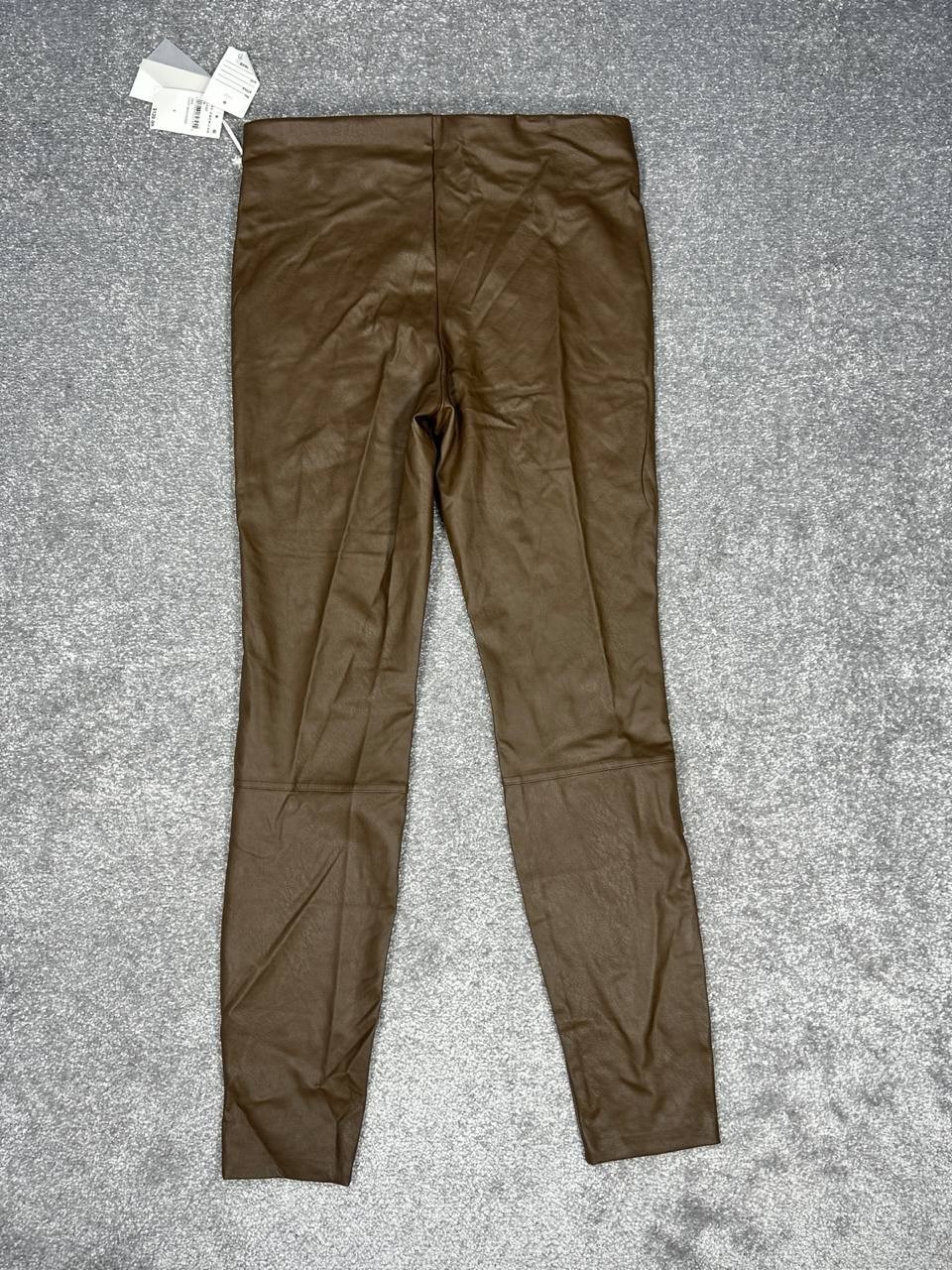 Good American Faux Leather Legging Pants Womens 4 Brown High Rise Skinny Leg New