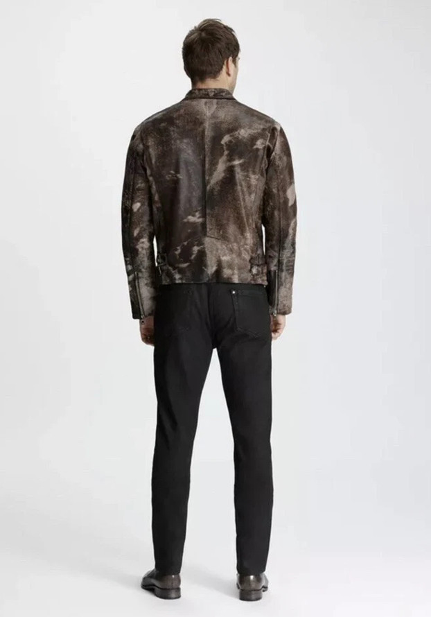 GRAIL $2998 John Varvatos Collection Calf Hair Moto Jacket EU58X US48X