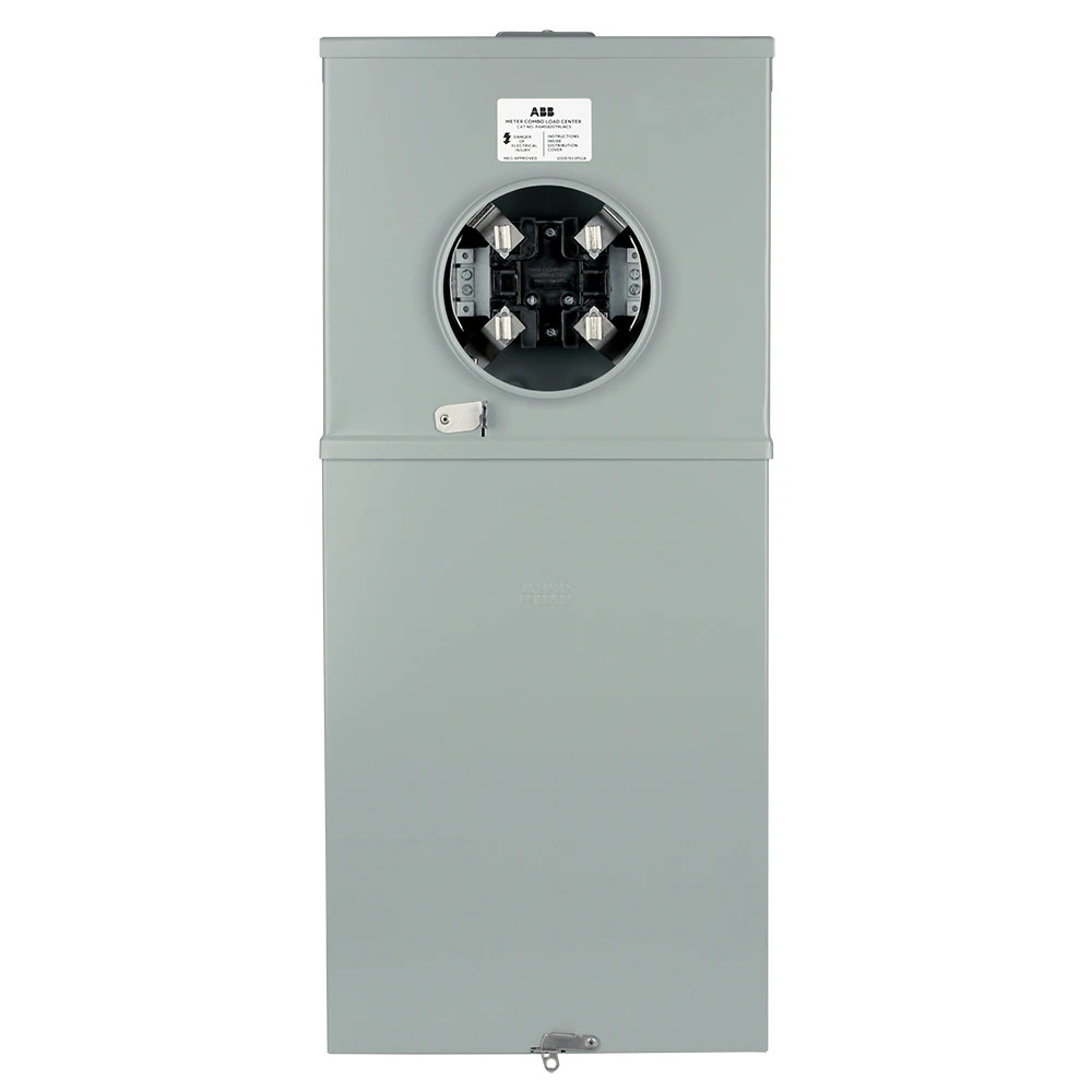 ABB ReliaHome 200 -Amp 8 -Spaces 16 -Circuit Outdoor Main Breaker Meter Co|13604