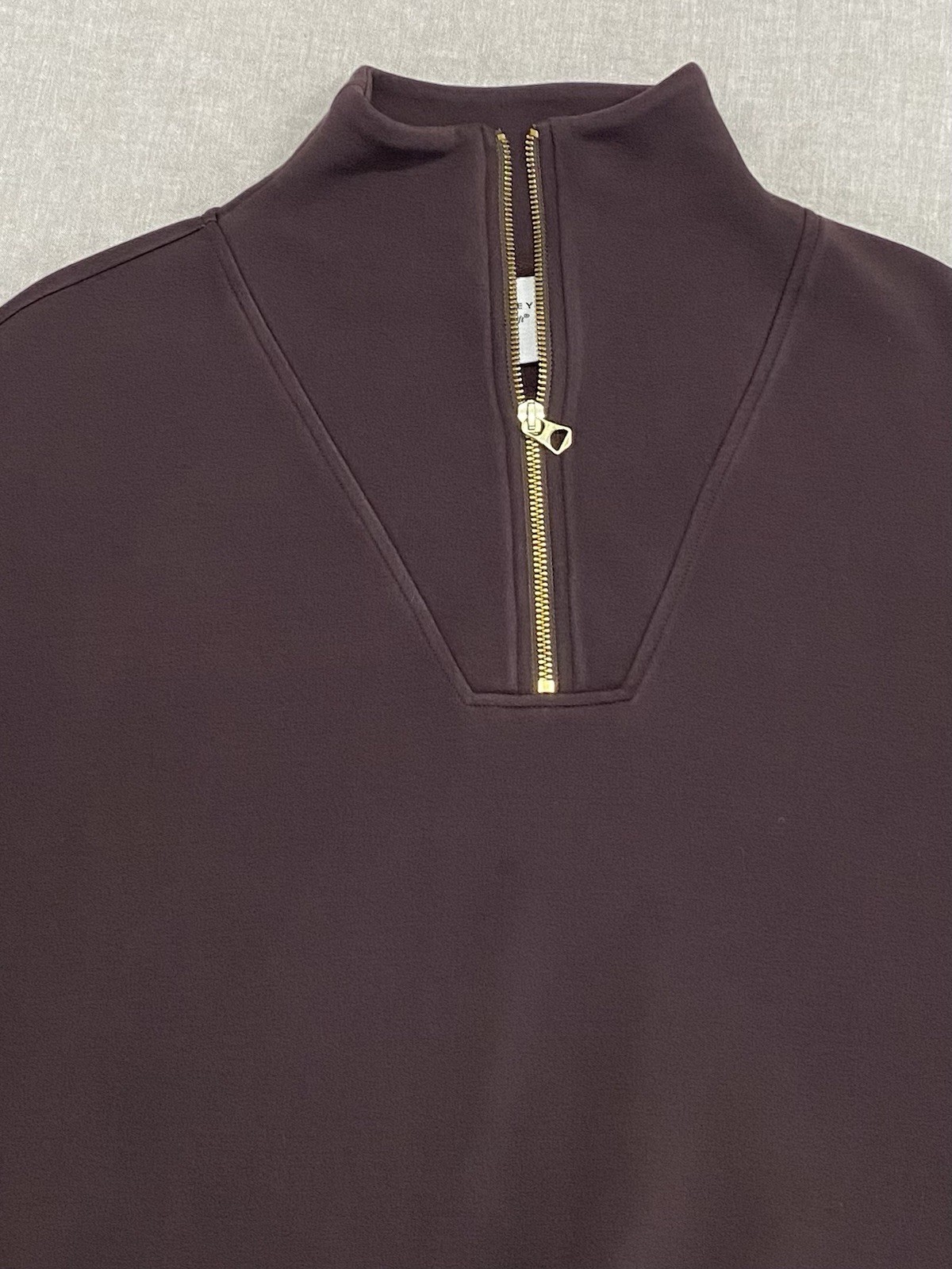 Varley Double Soft Hawley Half Zip Sweatshirt Sz S Coffee Bean Pullover Cozy