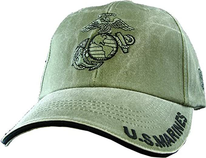 NEW U.S. Marine Corps USMC Insignia Baseball cap hat. OD Green. 5640