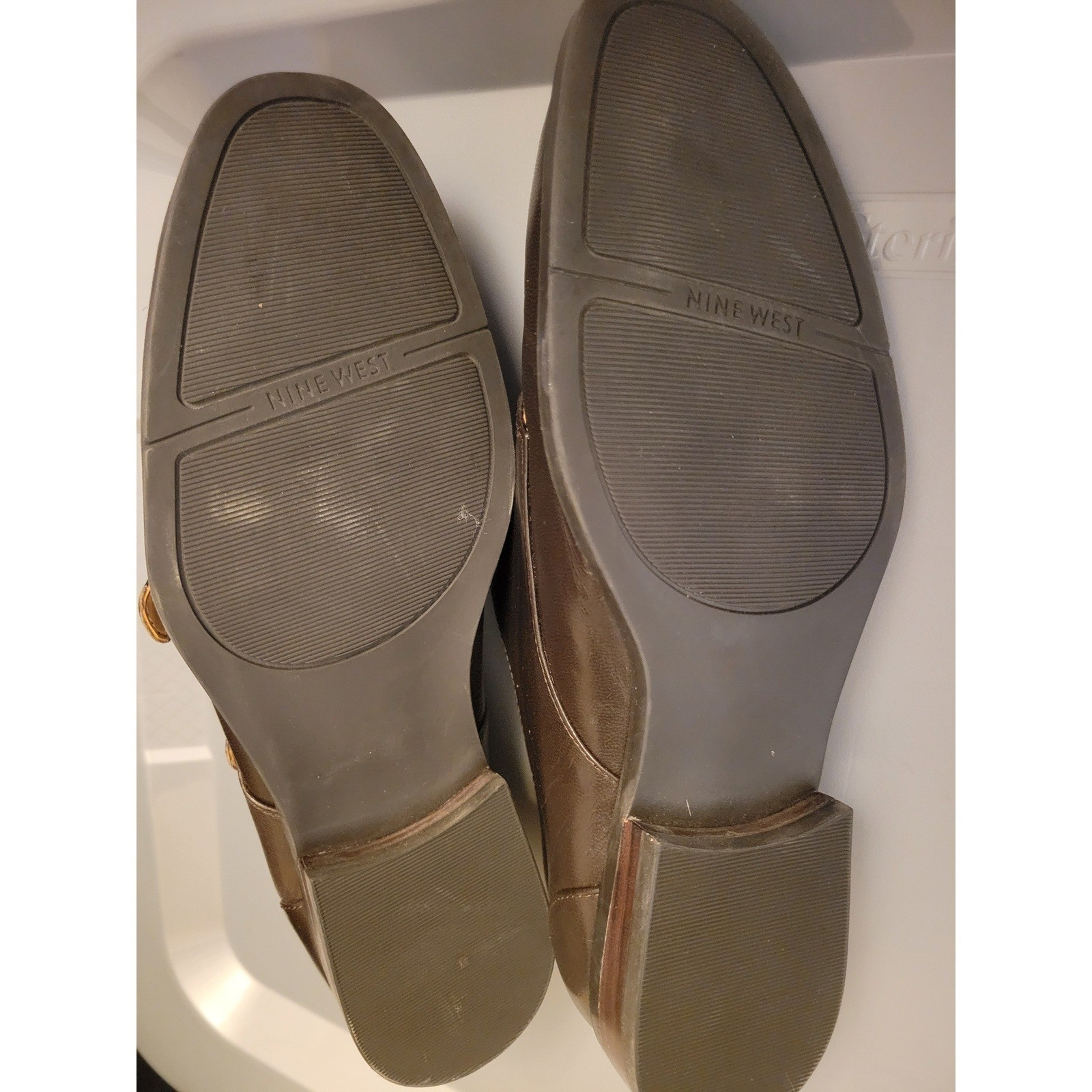 Nine West Toastie Dark Brown Leather Double Monk Strap Loafers TOASTIE 6.5M
