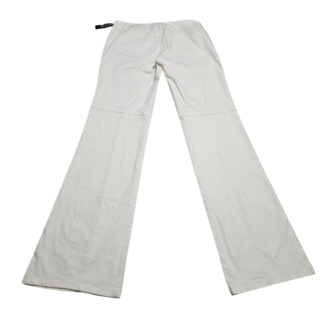 Lafayette 148 New York Bootcut White Minimalist Pants W/Front & Back Seam Sz 8