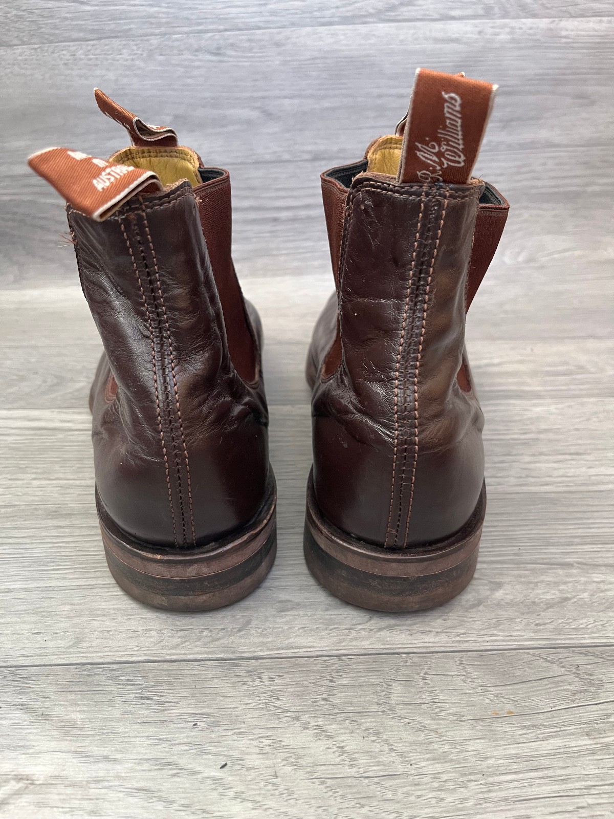 R.M.Williams chelsea brown leather boots sz uk 9 US 10
