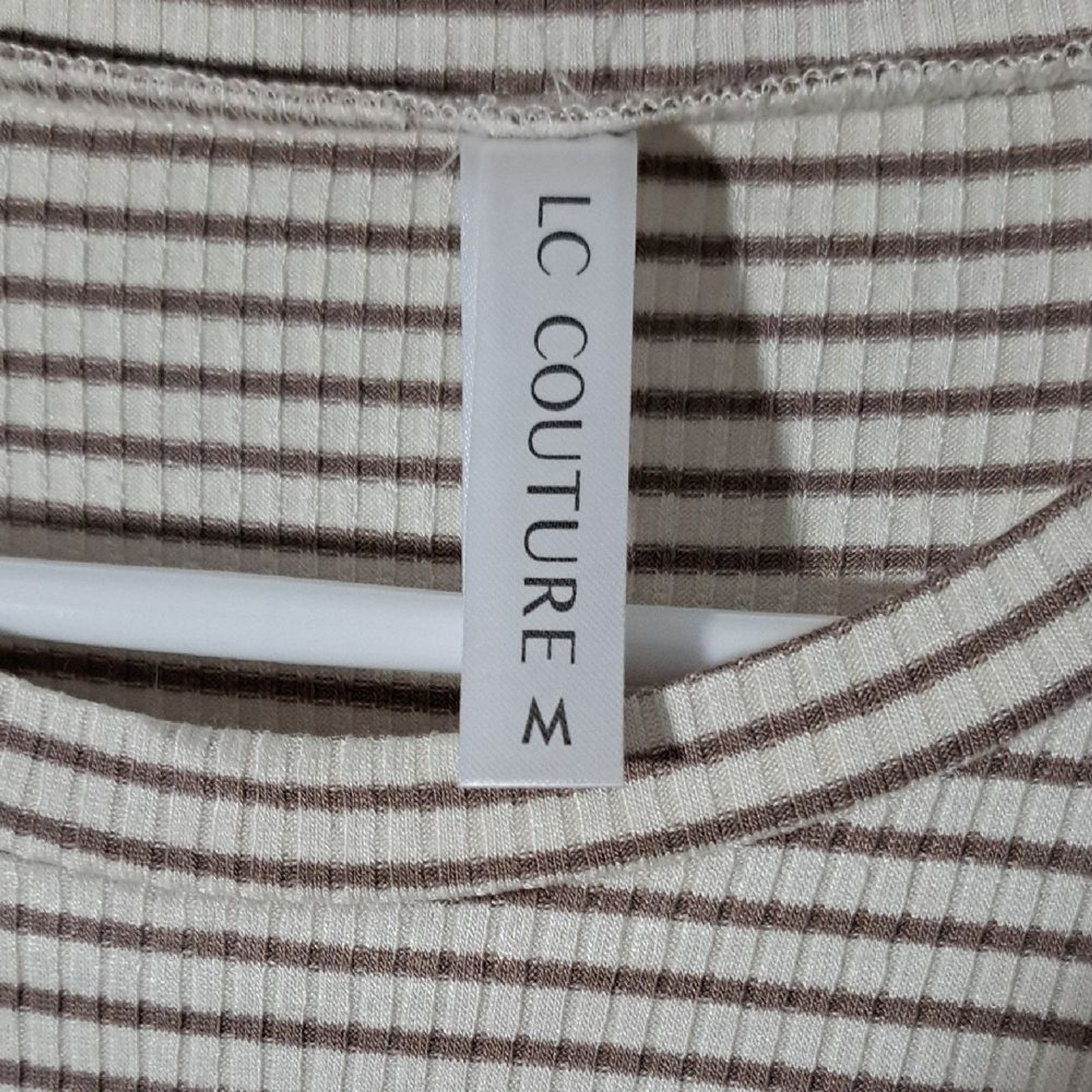 Chic Striped Women’s Top – Black and White