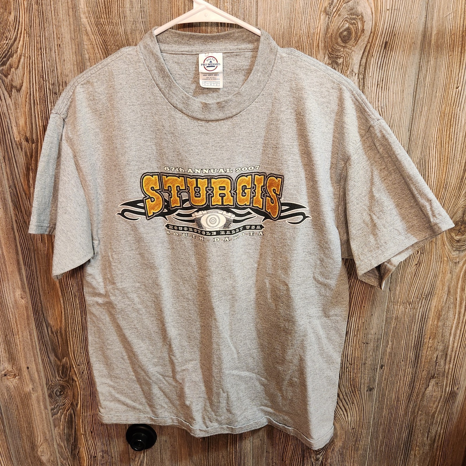 Sturgis 67th Motorcycle Classic Biker Rally 2007 Mustang Chopper T-shirt Sz Lrg