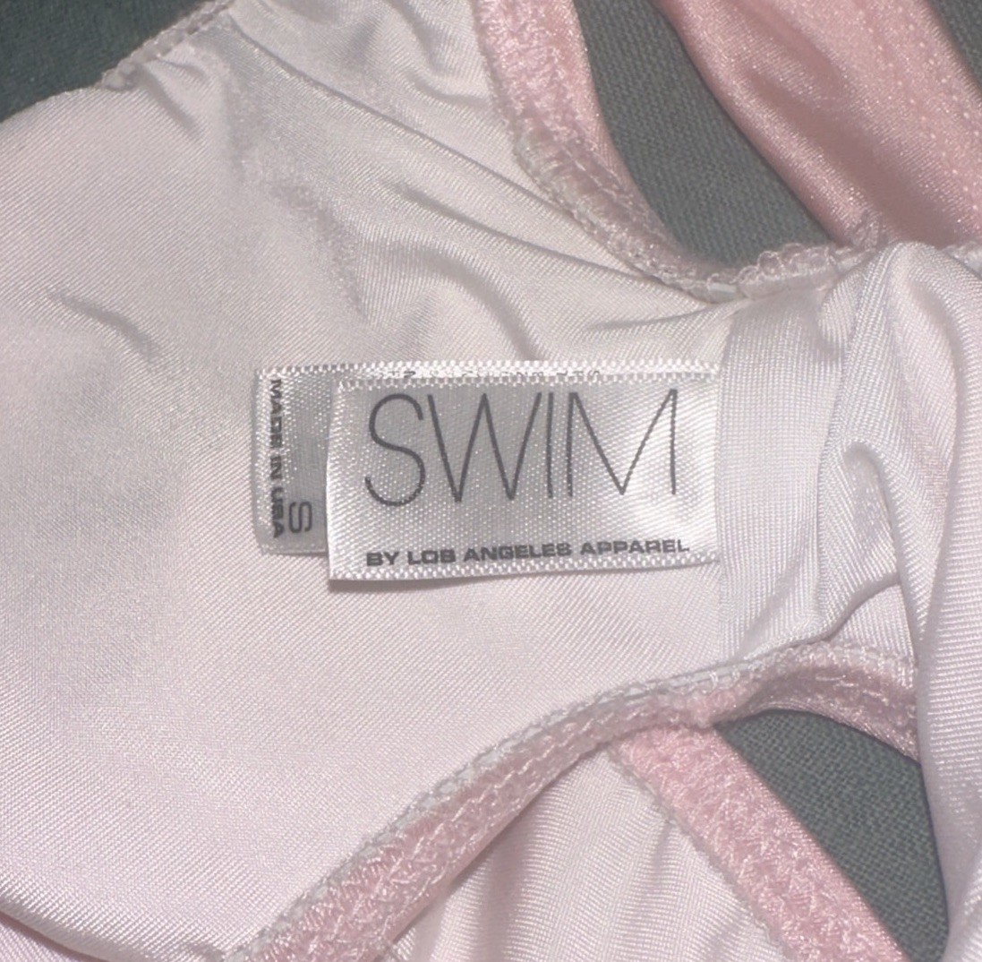 Los Angeles Apparel Rosewater Pink Laguna One Piece Bathingsuit Sz S UNWORN