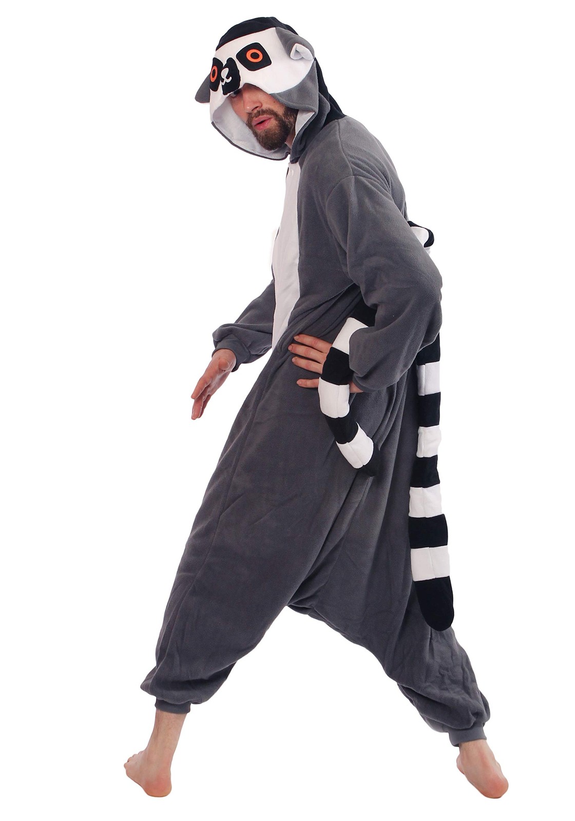 SAZAC Fleece Kigurumi Ring-Tailed Lemur Adult Free Size 2749