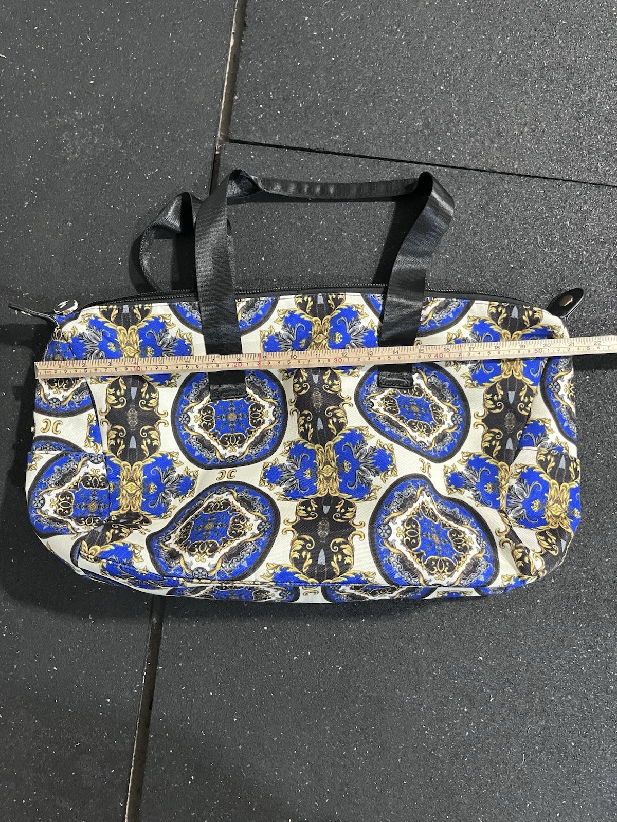 Alice + Olivia Large Multicolor Floral Tote Zip Top Double Handles Detach Strap