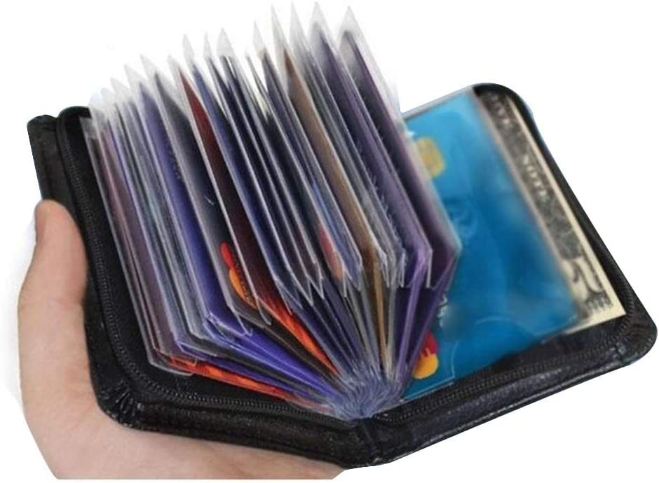 Paddsun 2 Pack Credit Card Holder Wallet 4.5″ x 3″ (11.5cm x 8.3cm), Black