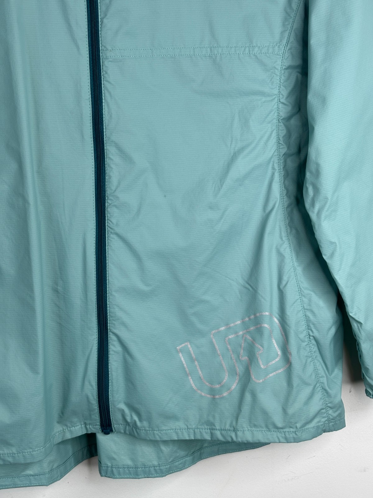 Ultimate Direction Ultra Jacket L Blue Full Zip Running Waterproof Rain Shell