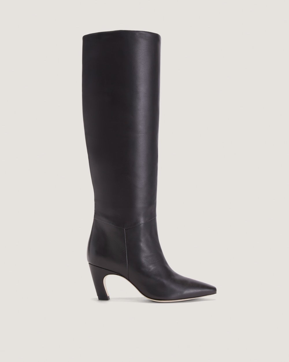 Everlane The Banana Boot Black Napa Leather Knee High Heeled Pointed Toe 7 NWB