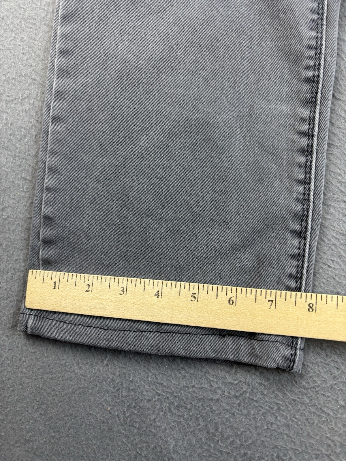 Mott & Bow Straight Fit Jeans Mens Size 32×30 Gray Stretch Denim Hemmed to 32×27