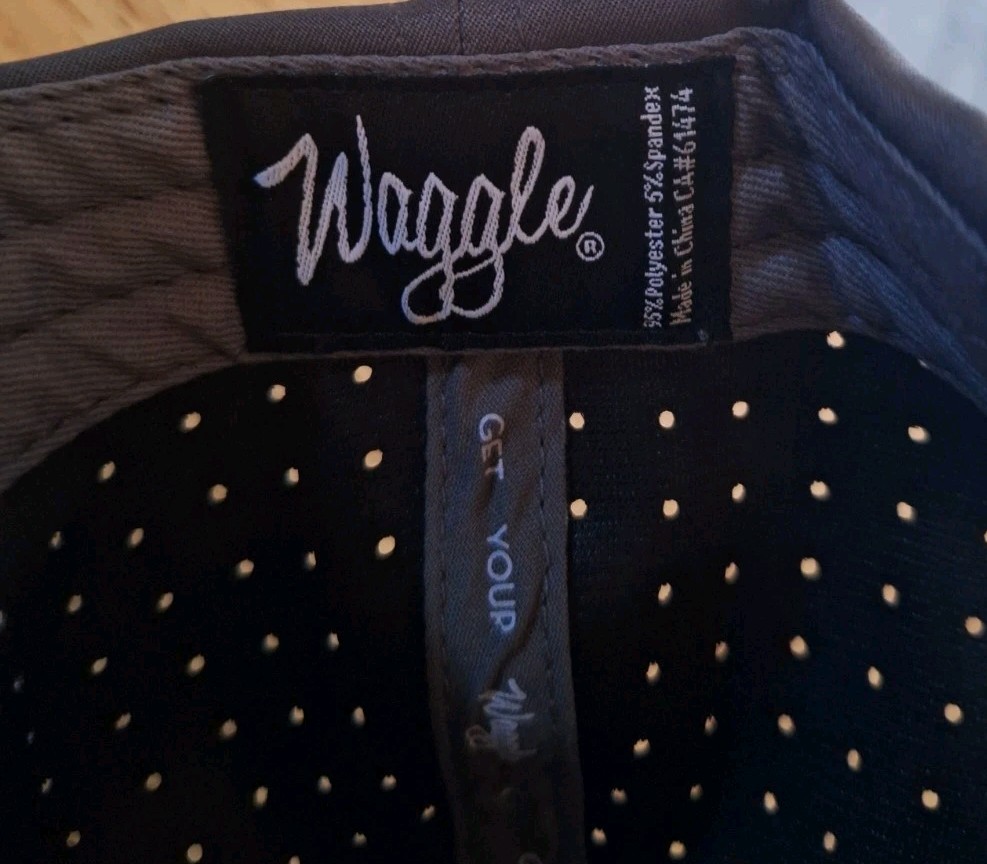Waggle Golf Black Scorpion SnapBack Cap/Hat. Grey Moon & Cactus Performance Cap.