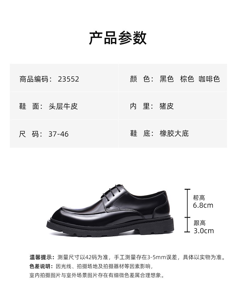 Men’s Business 100% Real Genuine Leather Dress Evening Business Shoes Handmade