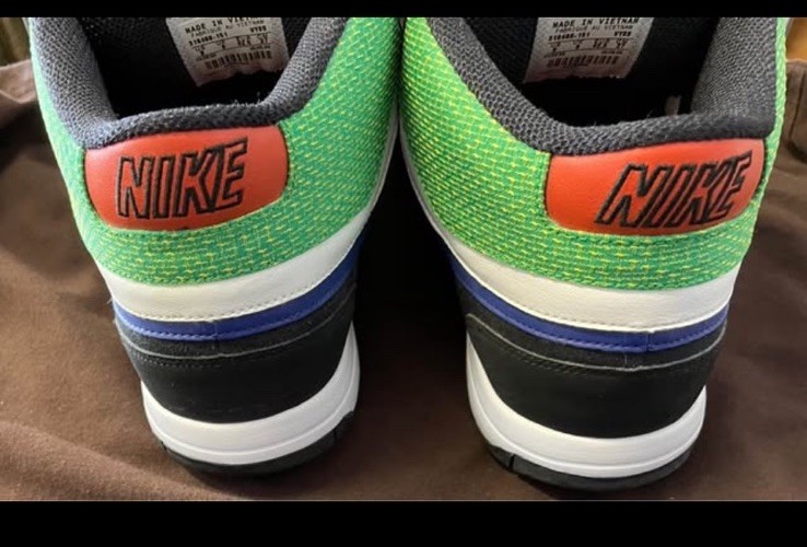 NIKE 6.0 Air Mogan Mid Black White Green Blue Sneaker Mid Top 318466-151