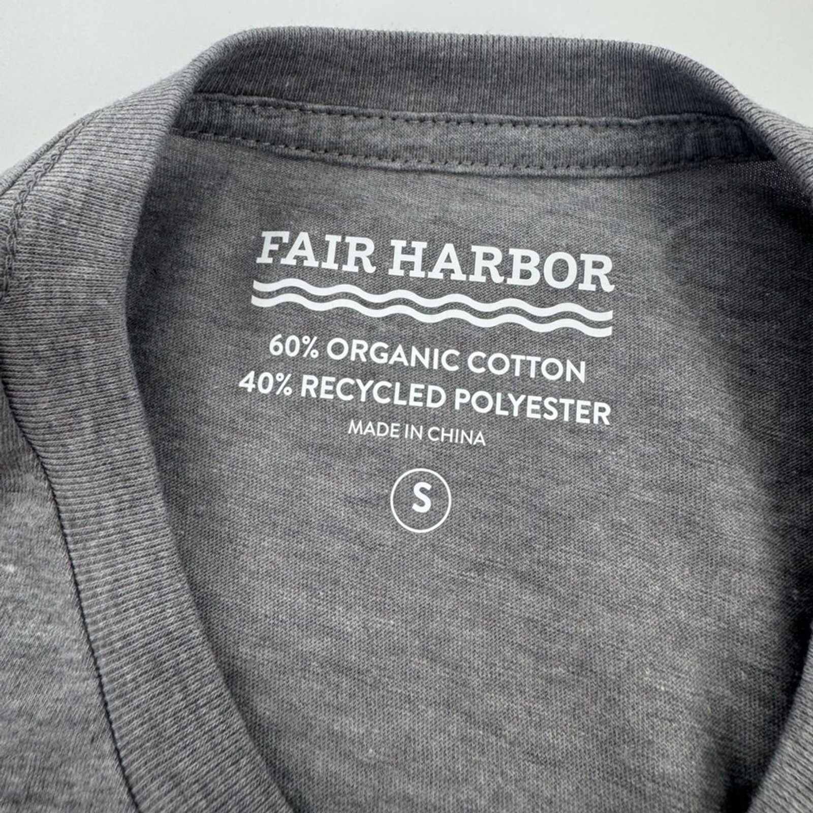 Fair Harbor The Kismet Short Sleeve Tee In Heather Grey Size Small NWT