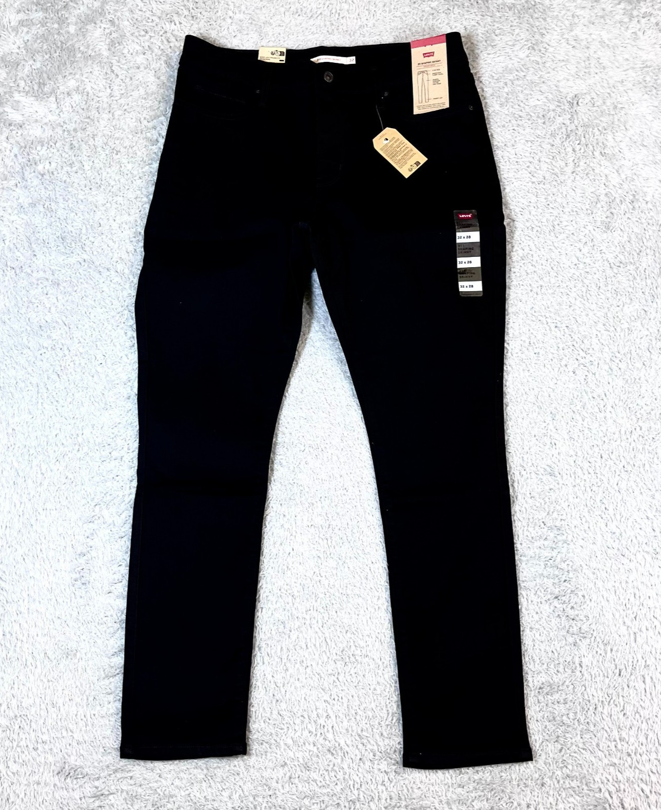 NEW Levi’s 311 Jeans Women’s Size 32 Black Mid Rise Skinny Shaping Ankle Denim