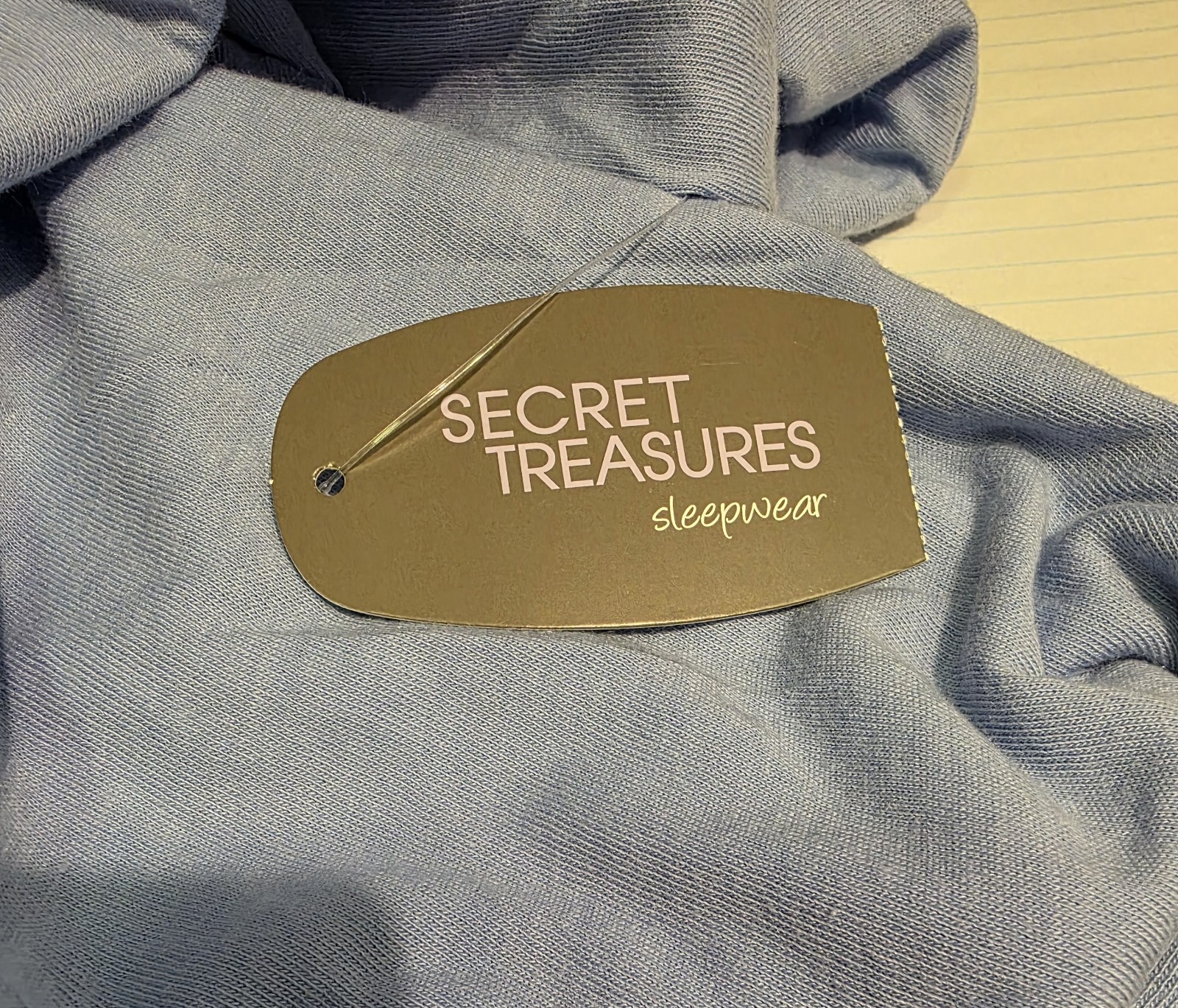 SECRET TREASURES PULLOVER NIGHTSHIRT SZ LG XL LENGTH 35″ BLUE SOME BUNNY BOX17