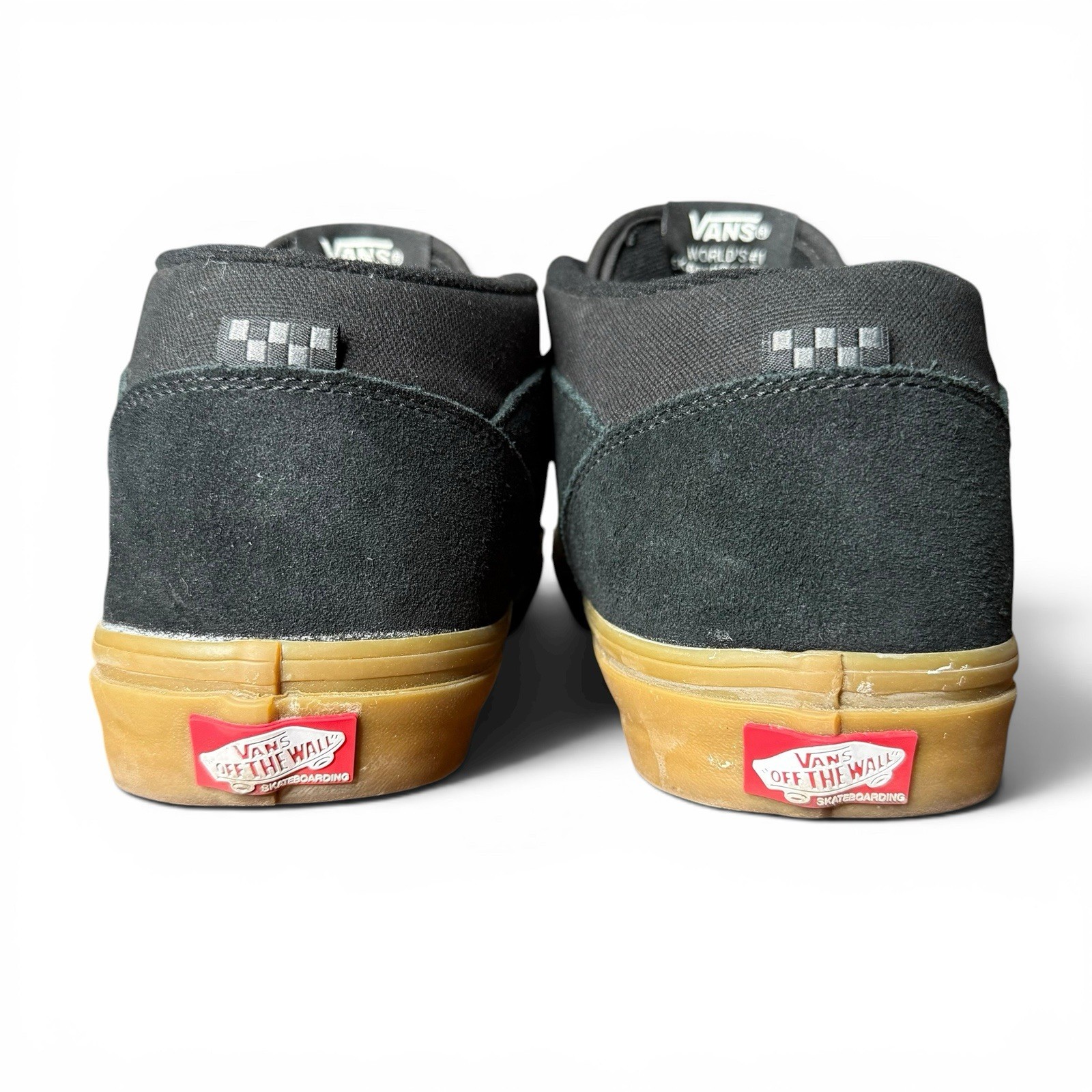 Vans Skate Half Cab Mens 13 Black Gum Suede Mid Top Sneakers 508357