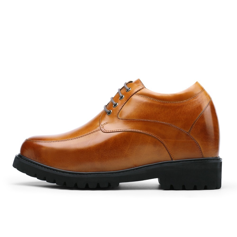 US9 CHAMARIPA Elevator Shoes 13cm/5 inches Men brown Oxford height heels Shoes