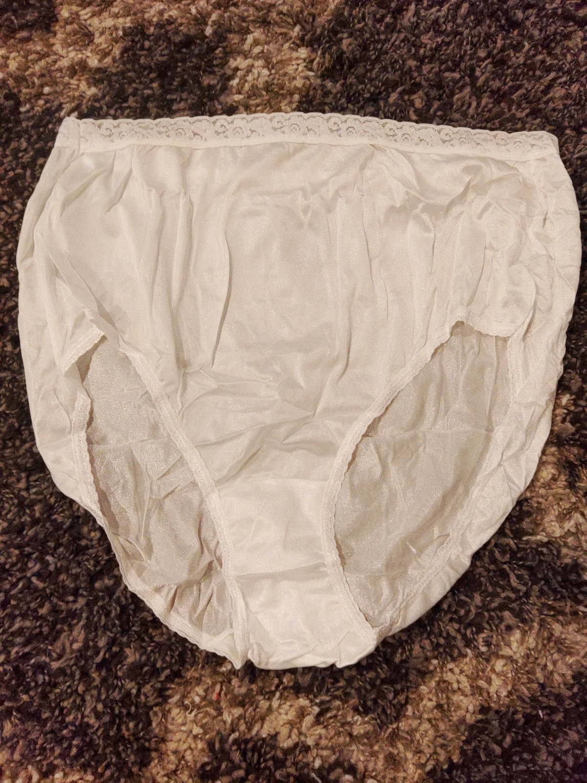 Just My Size Made By Hanes Size 11 Panties w/Lace 1990’s 100% nylon Silky Soft