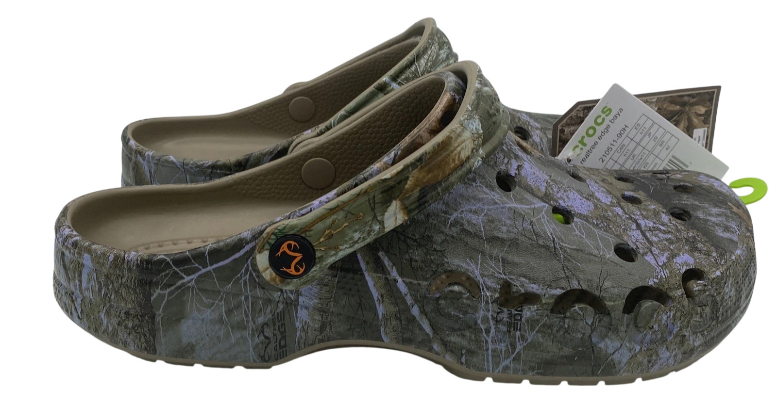 Crocs Baya Realtree APX Edge Camo Clogs Unisex M12 W14 Slip On Shoes New