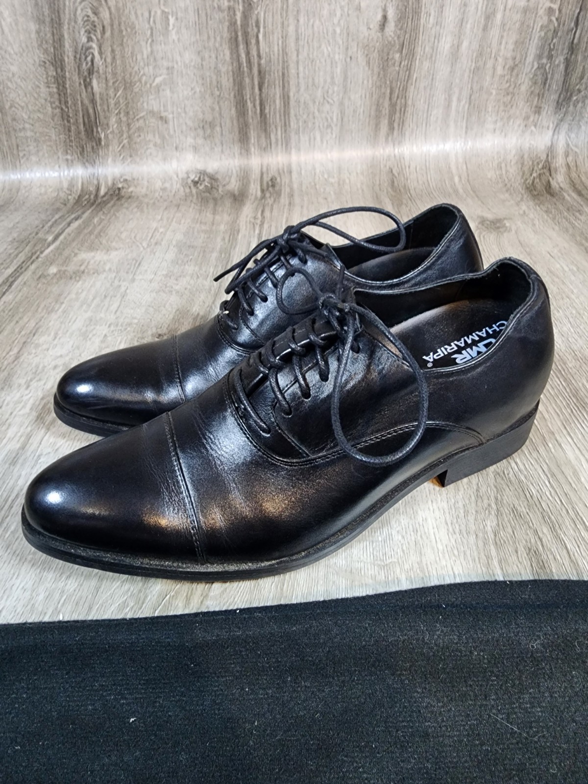 Sz 6 CHAMARIPA Elevator Shoes Men Black Oxford Dress Shoes Increase 10cm/3.9inch