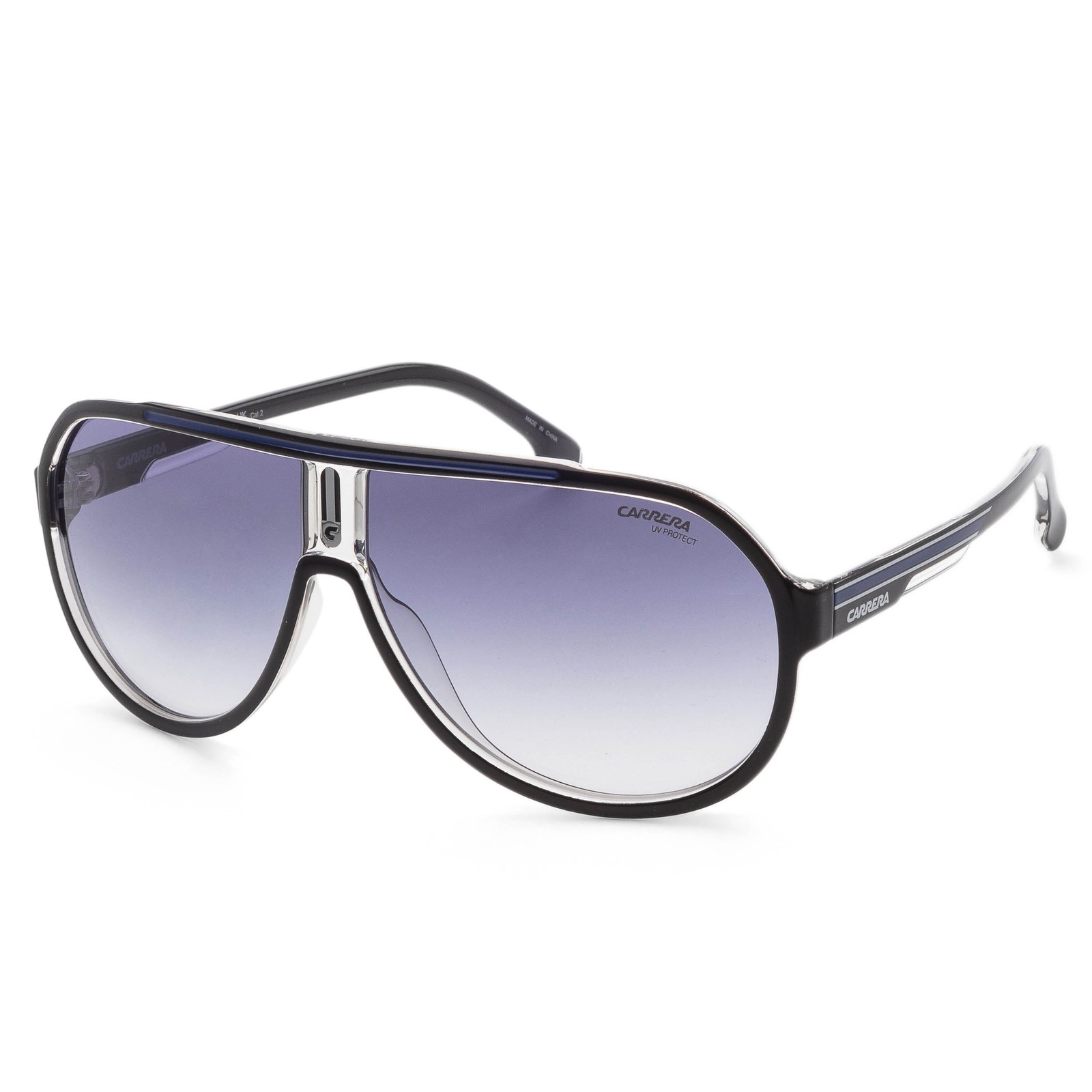 Carrera Men’s 64mm Black Blue Sunglasses CA1057-S-D51-08