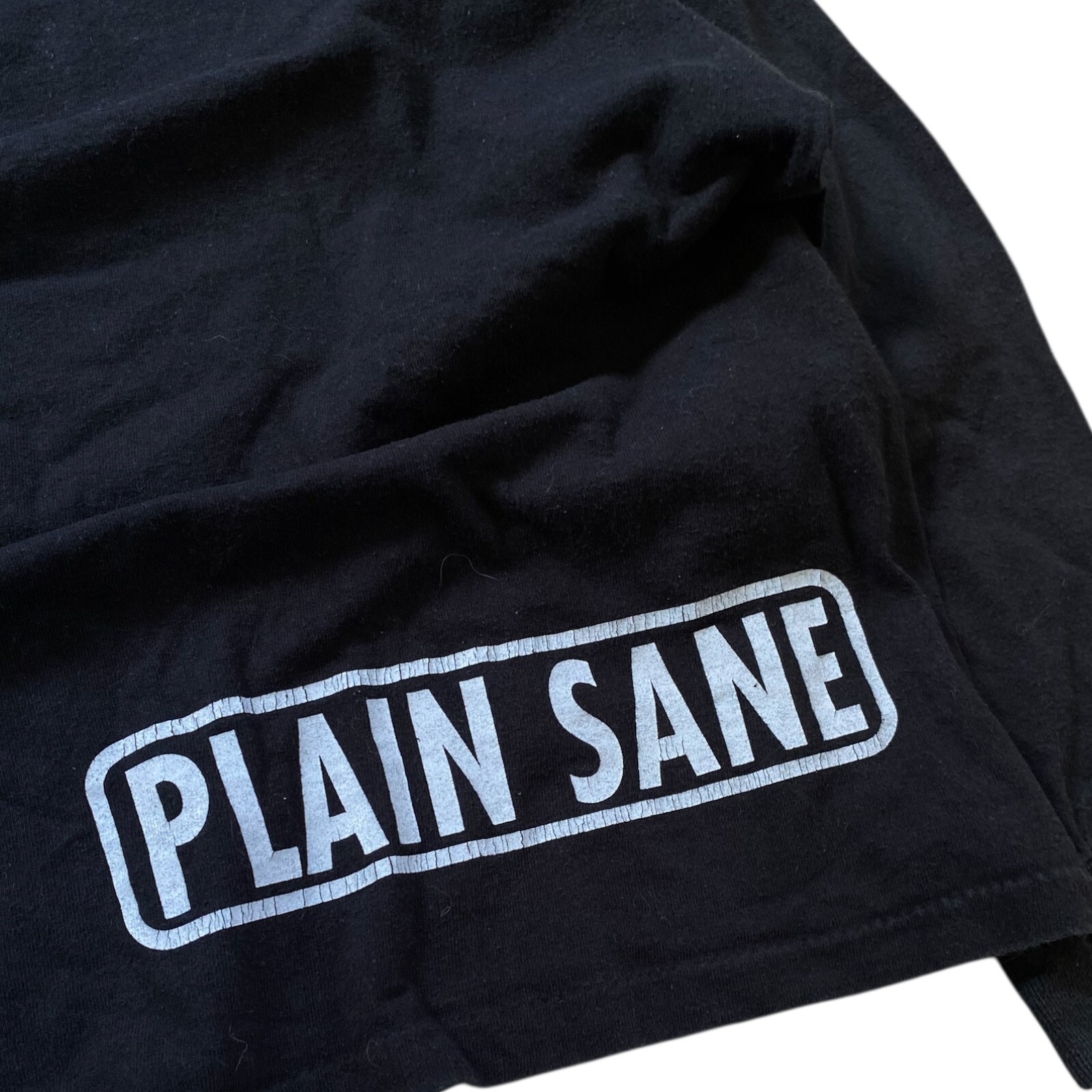Vintage 90s Plain Sane Made in USA Longsleeve T Shirt Oneita Tag XL Single Stitc