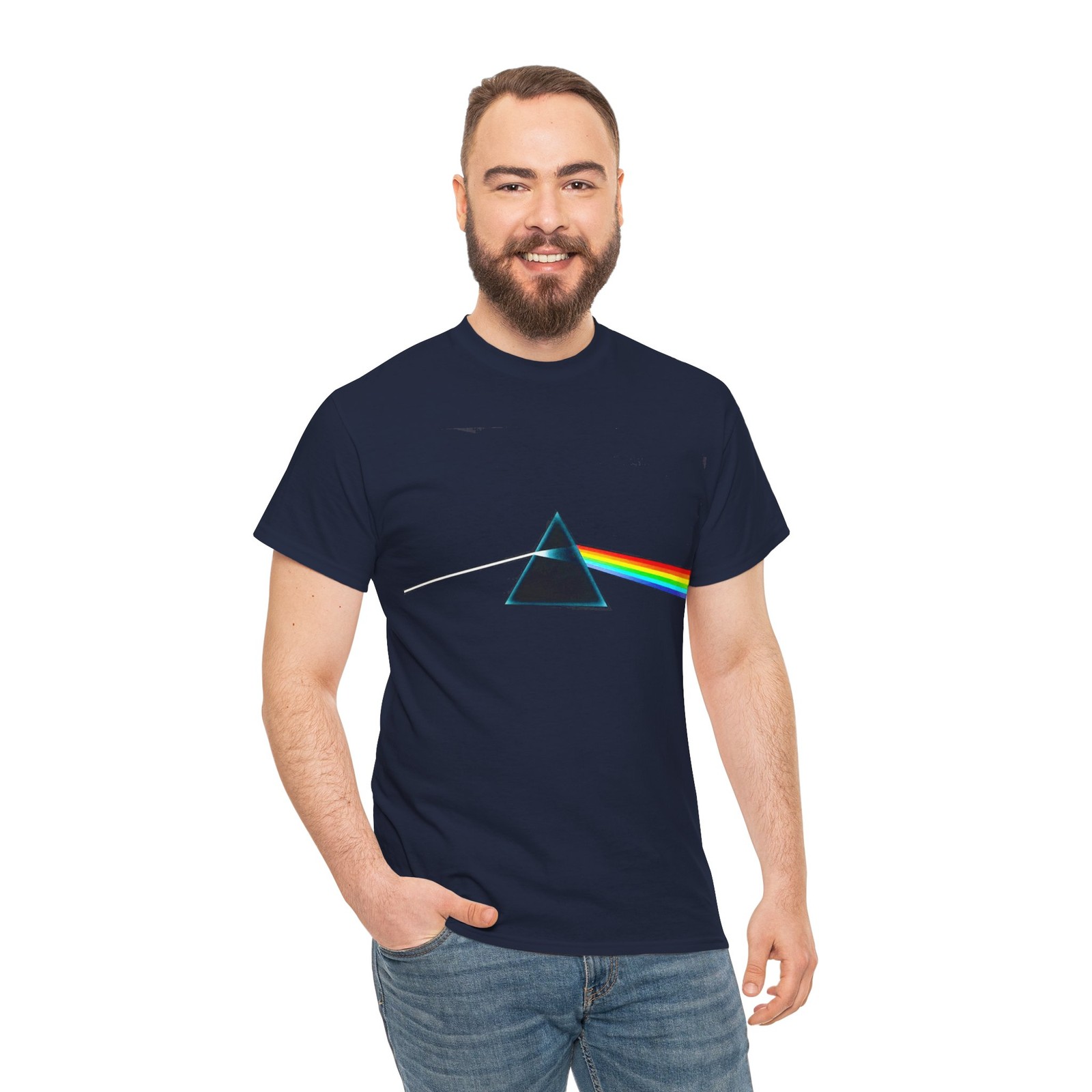 Dark Side of the Moon Pink Floyd Prism Unisex Heavy Cotton Tee