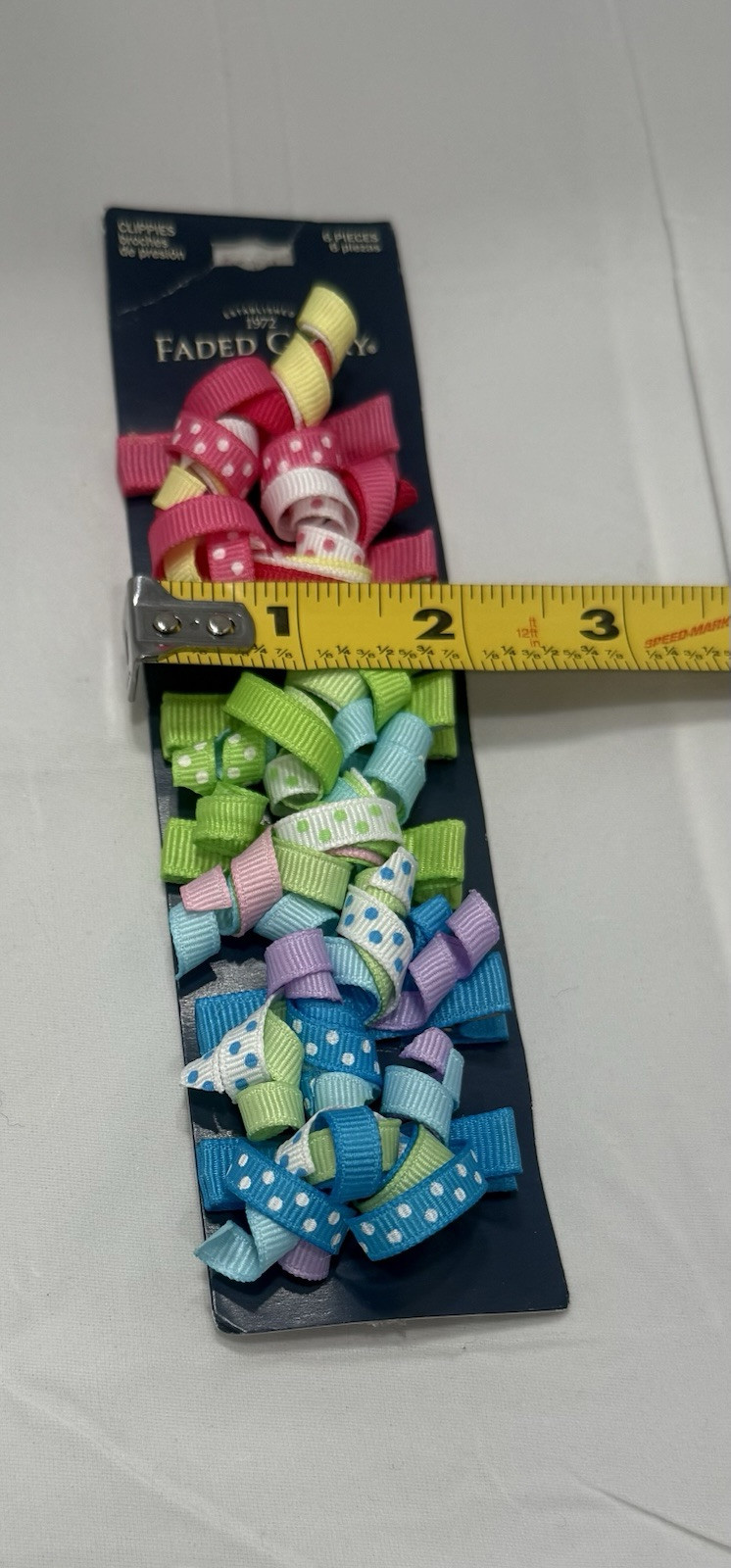 Faded Glory/Walmart Toddler Girl’s Hair Clips Accessories 2 Pack Total 12 Bows