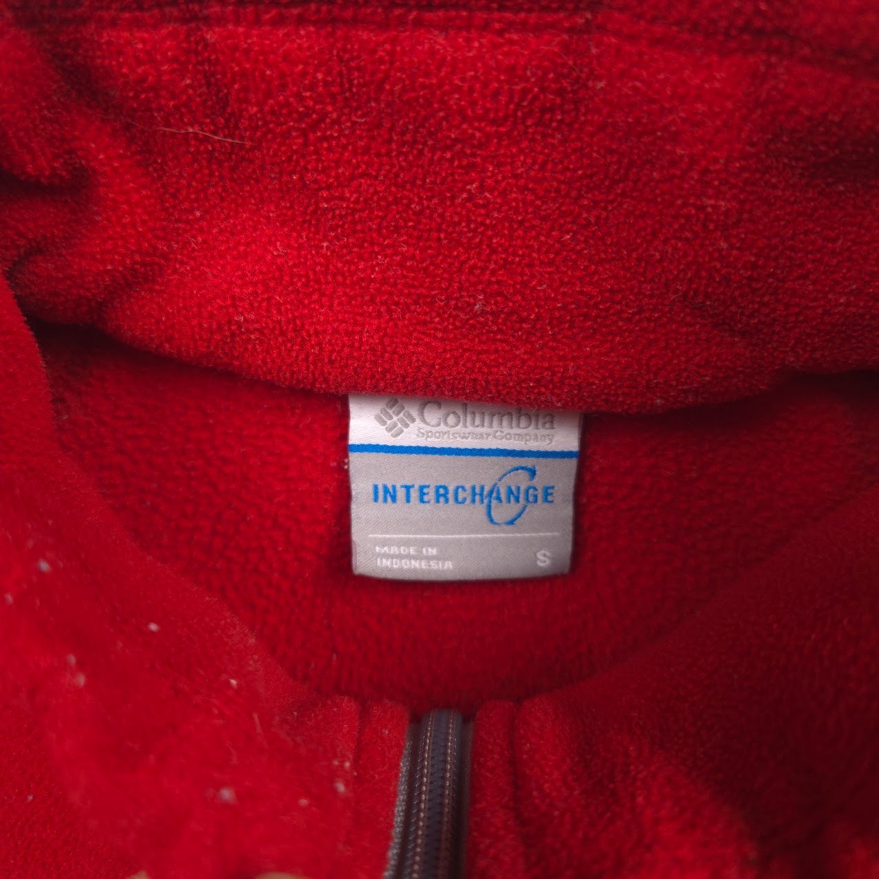 Columbia Fast Trek II Fleece Jacket Men Small Red Full Zip Interchange Hiking
