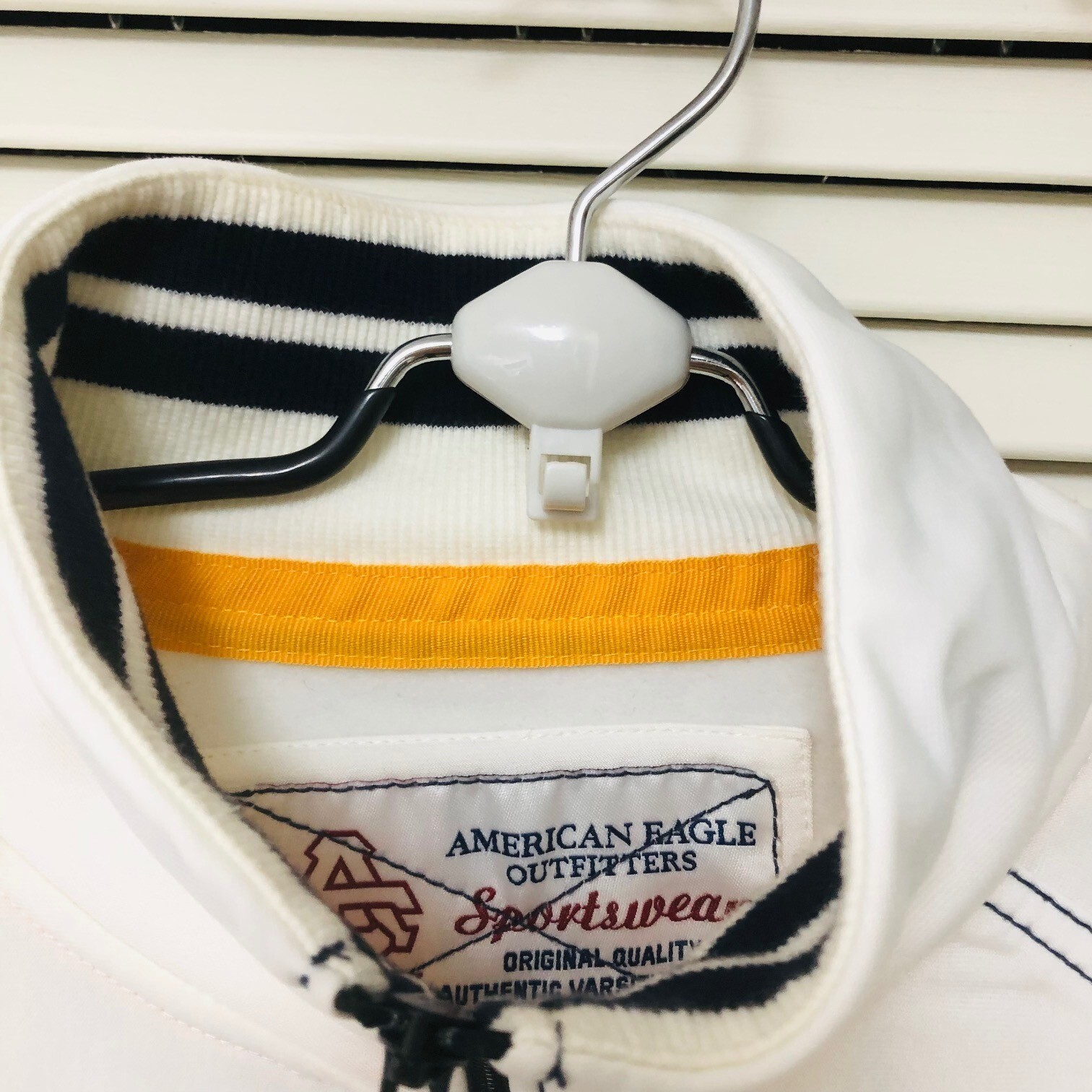 Y2K American Eagle Varsity Track Jacket Spell Out Applique Preppy Sporty Women S