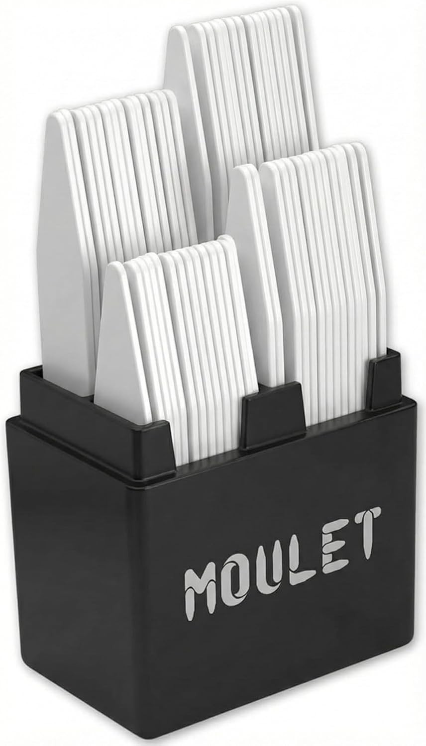 Collar Stays – 56-Piece Set in 4 Sizes with Precision Case – Gift for Sharp-Dres
