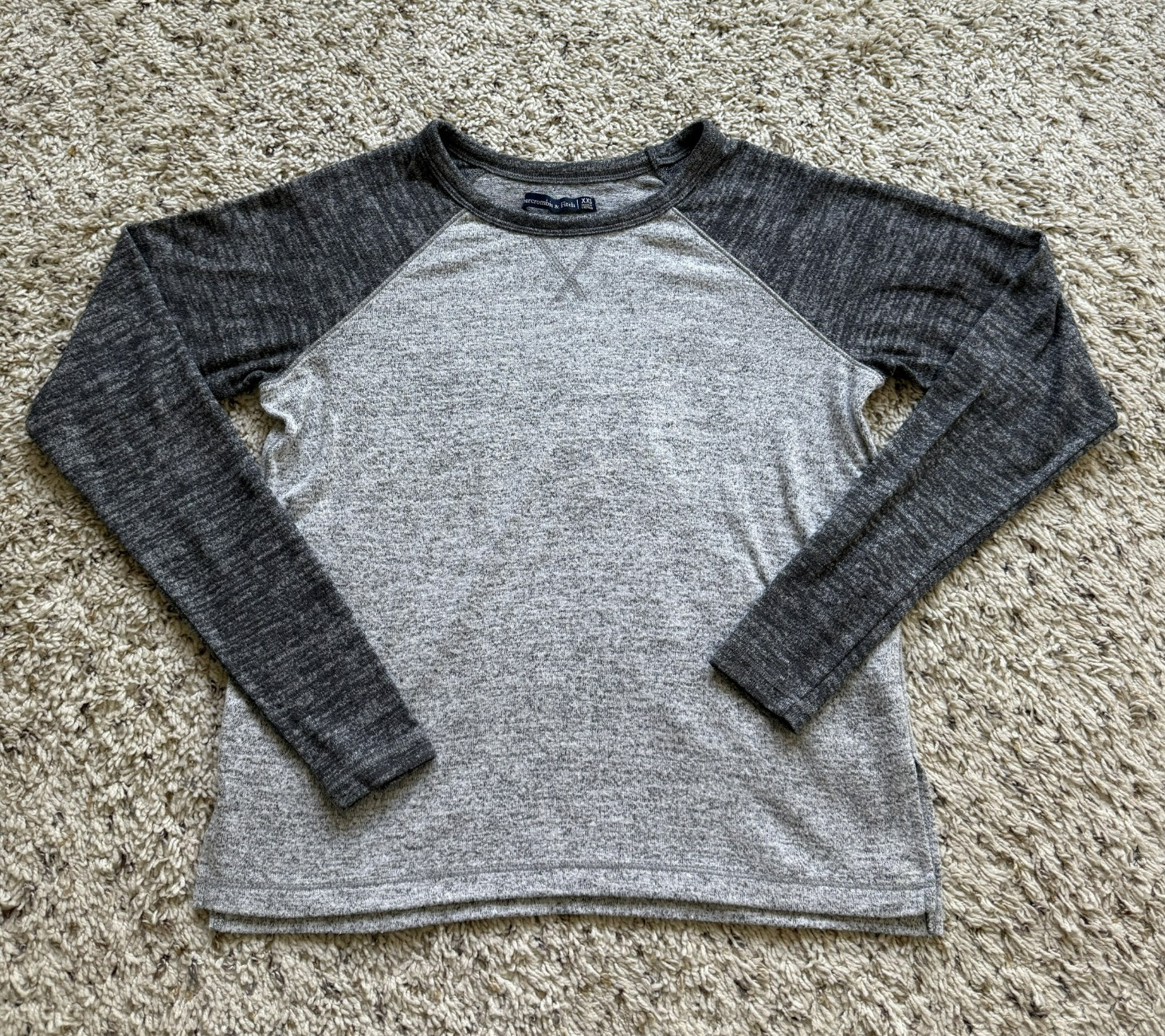 Abercrombie & Fitch soft baseball tee grey XXS