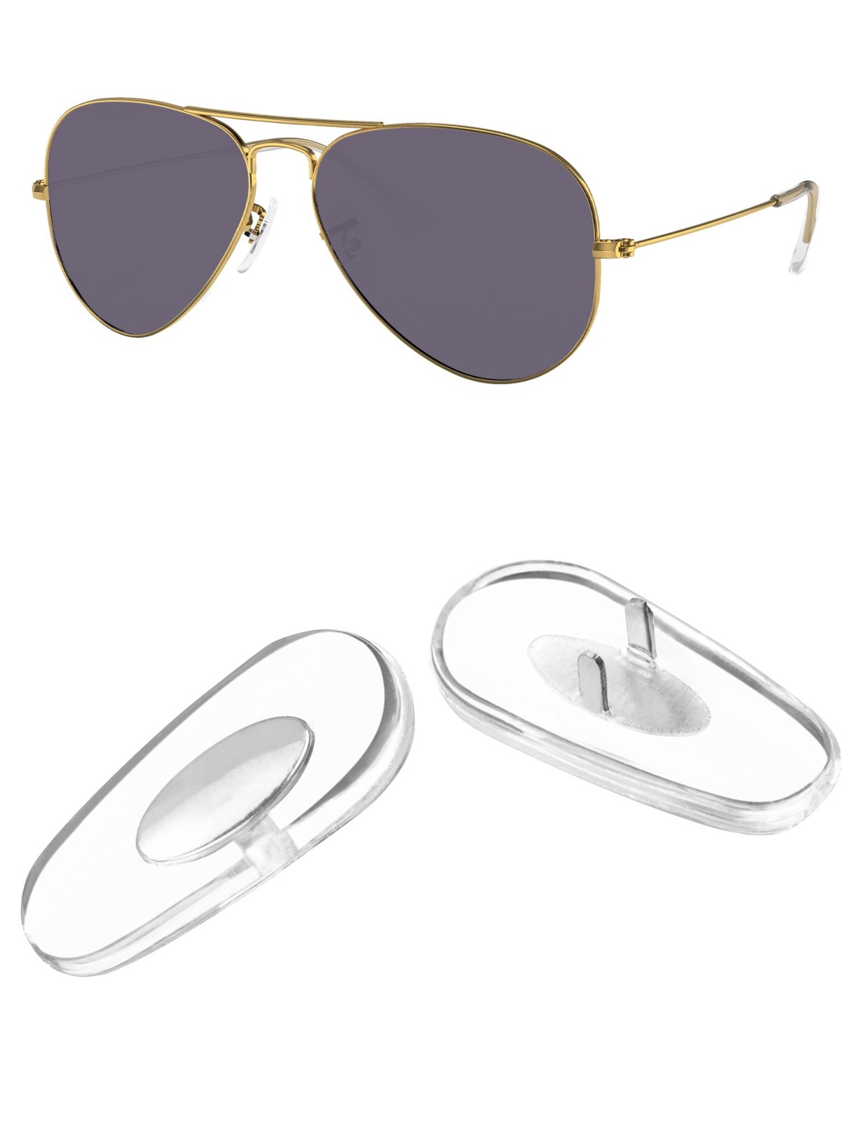 Replacement Nose Pad Nose Piece for Ray-Ban Chromance RB4264 58mm/RB3407 Glasses