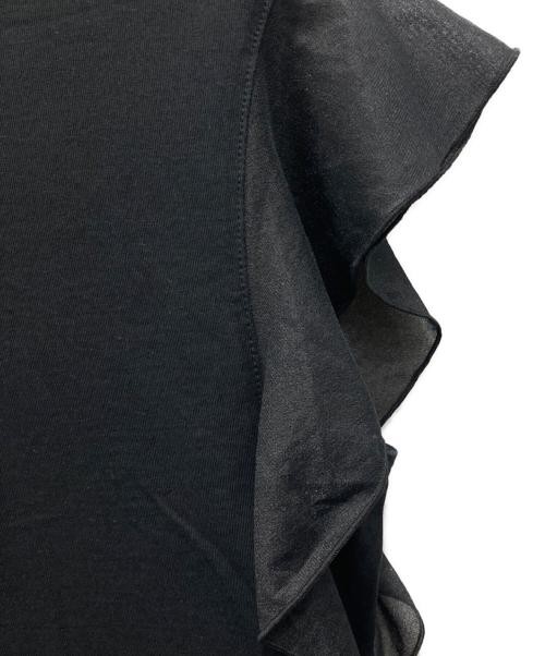 IENA Sheer Sleeve Pullover Black Cotton Polyester Free Size Top