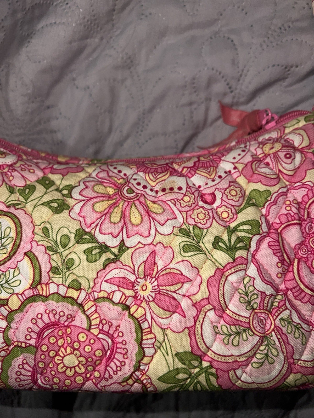 Quilted Floral Print Small Petal Pink maggie rare vera bradley